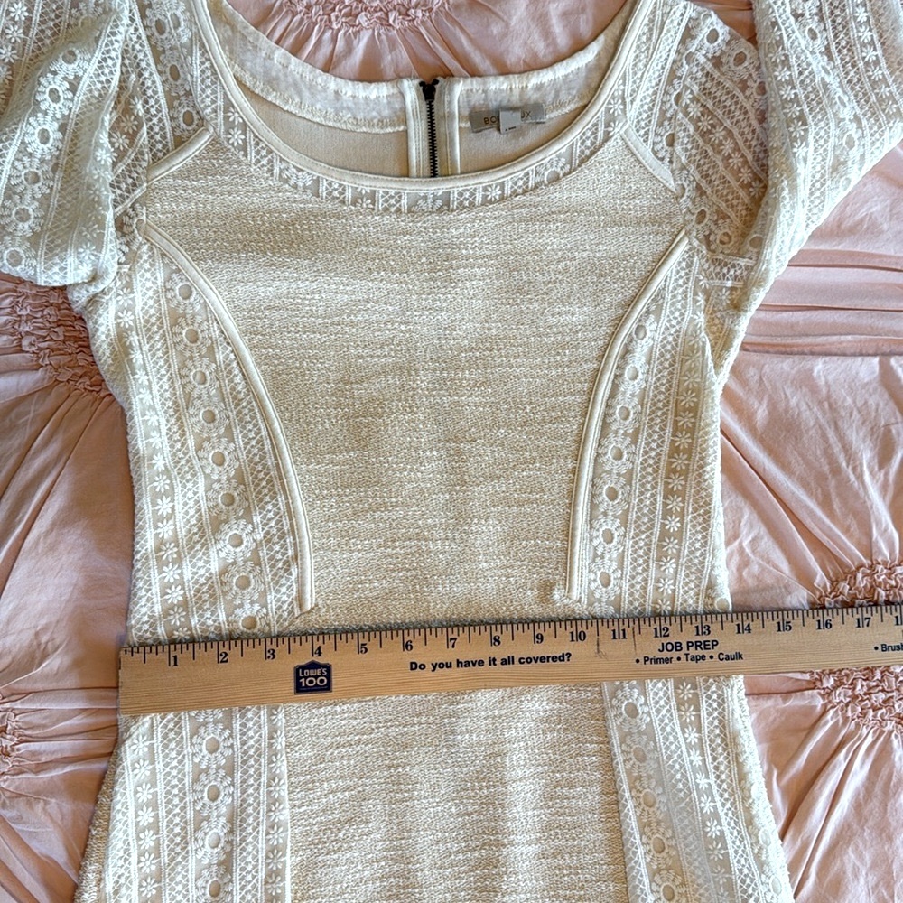Anthropologie Bordeaux Floral Embroidered Mini Dress - Picture 12 of 15